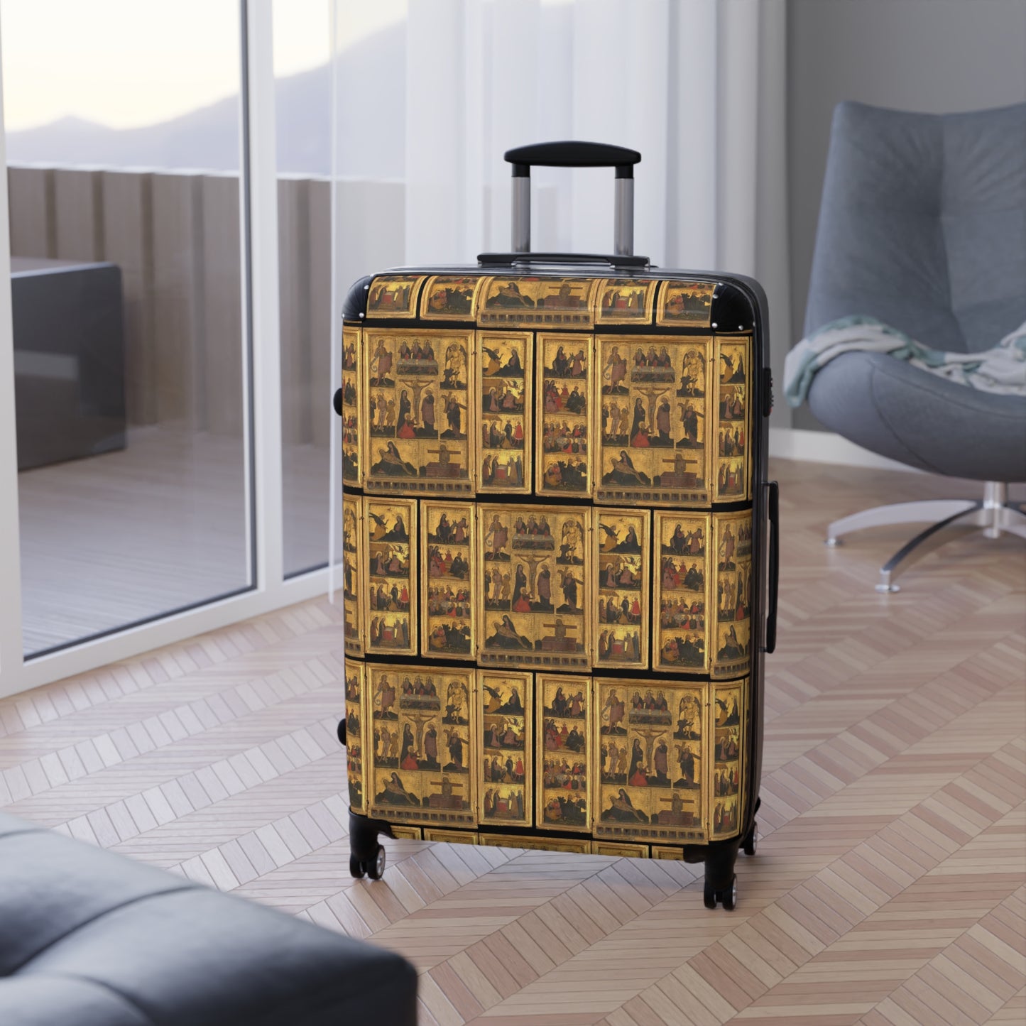 HARDSHELL SUITCASE - The Life of Christ, Icon, 1500's