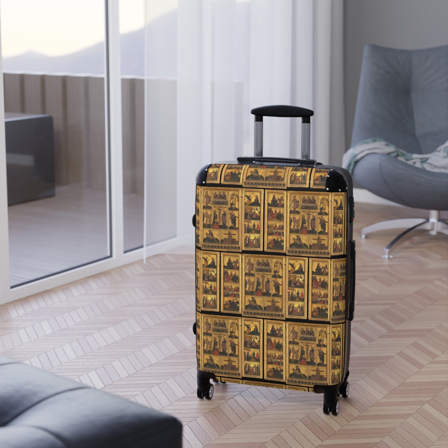 HARDSHELL SUITCASE - The Life of Christ, Icon, 1500's