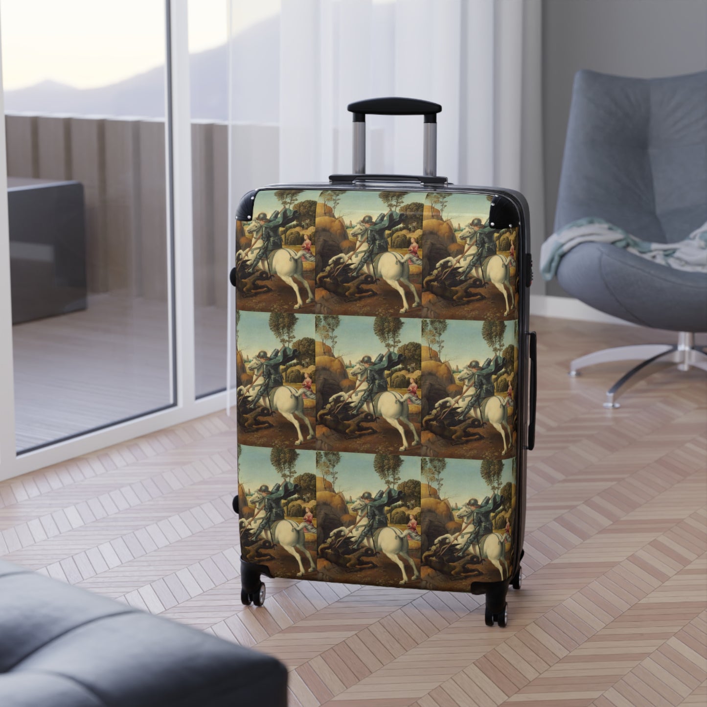 HARDSHELL SUITCASE - St. George and the Dragon, Raphael, 1506