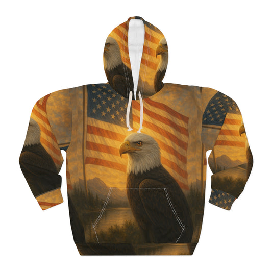 WOMEN'S PULLOVER HOODIE - Freedom Collection: Patriotic Eagle