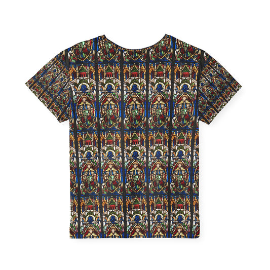 KIDS SPORTS JERSEY - Madonna of Mercy, Stained Glass, 1350