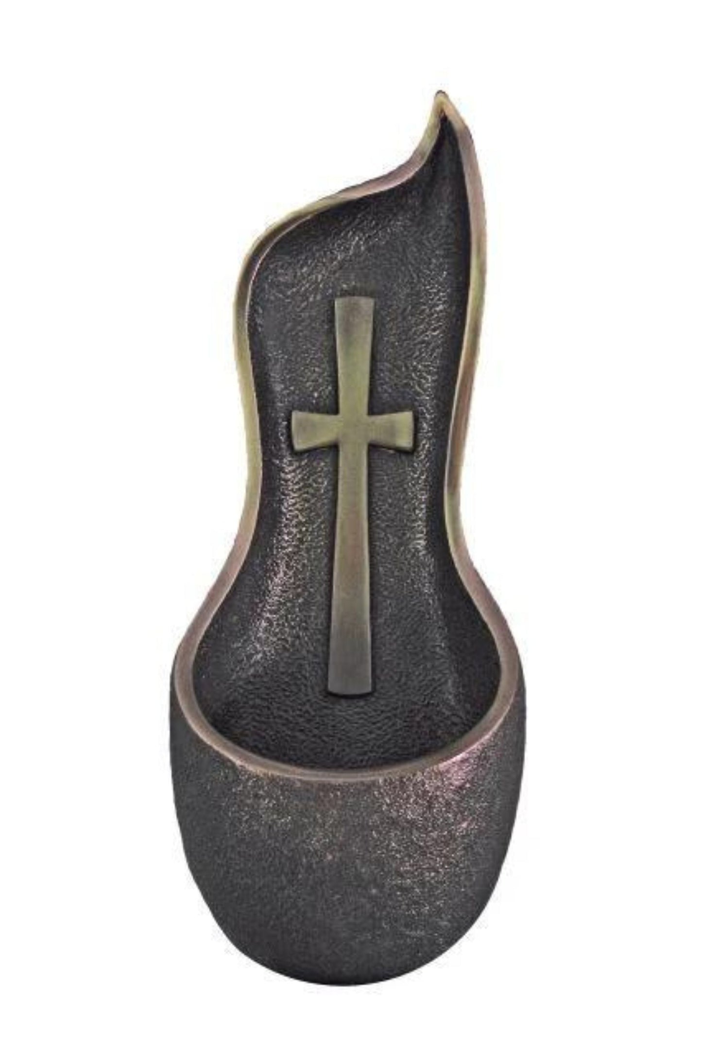 Genesis Crucifixion Font in Cold Cast Bronze 9.5"