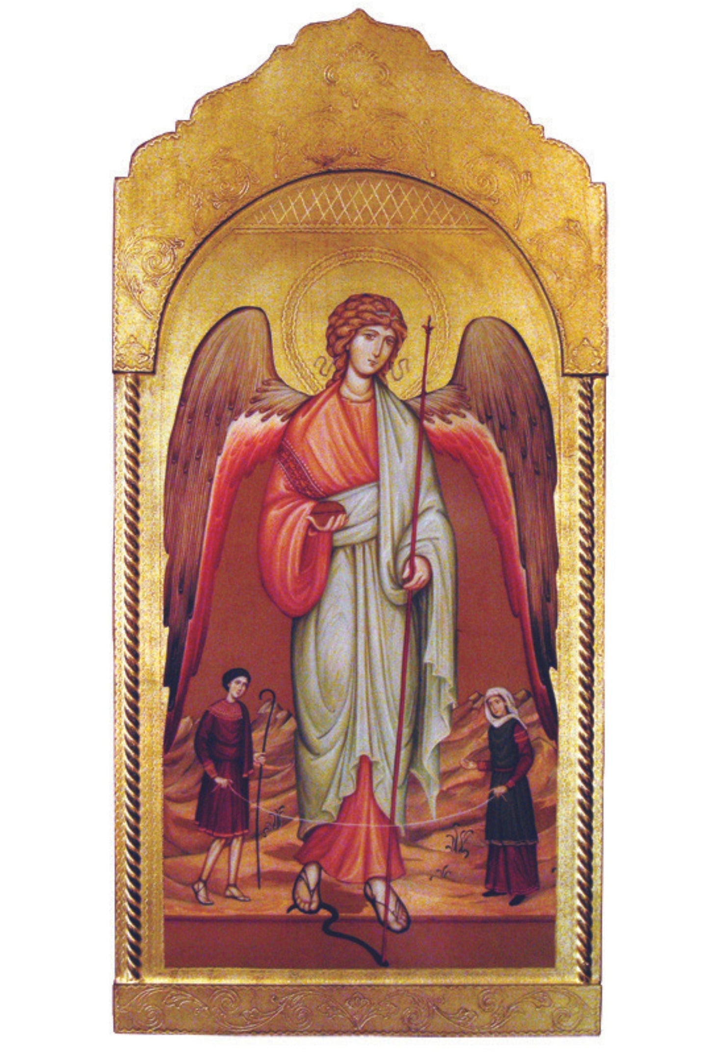 Archangel Raphael Florentine Plaque 21x45"
