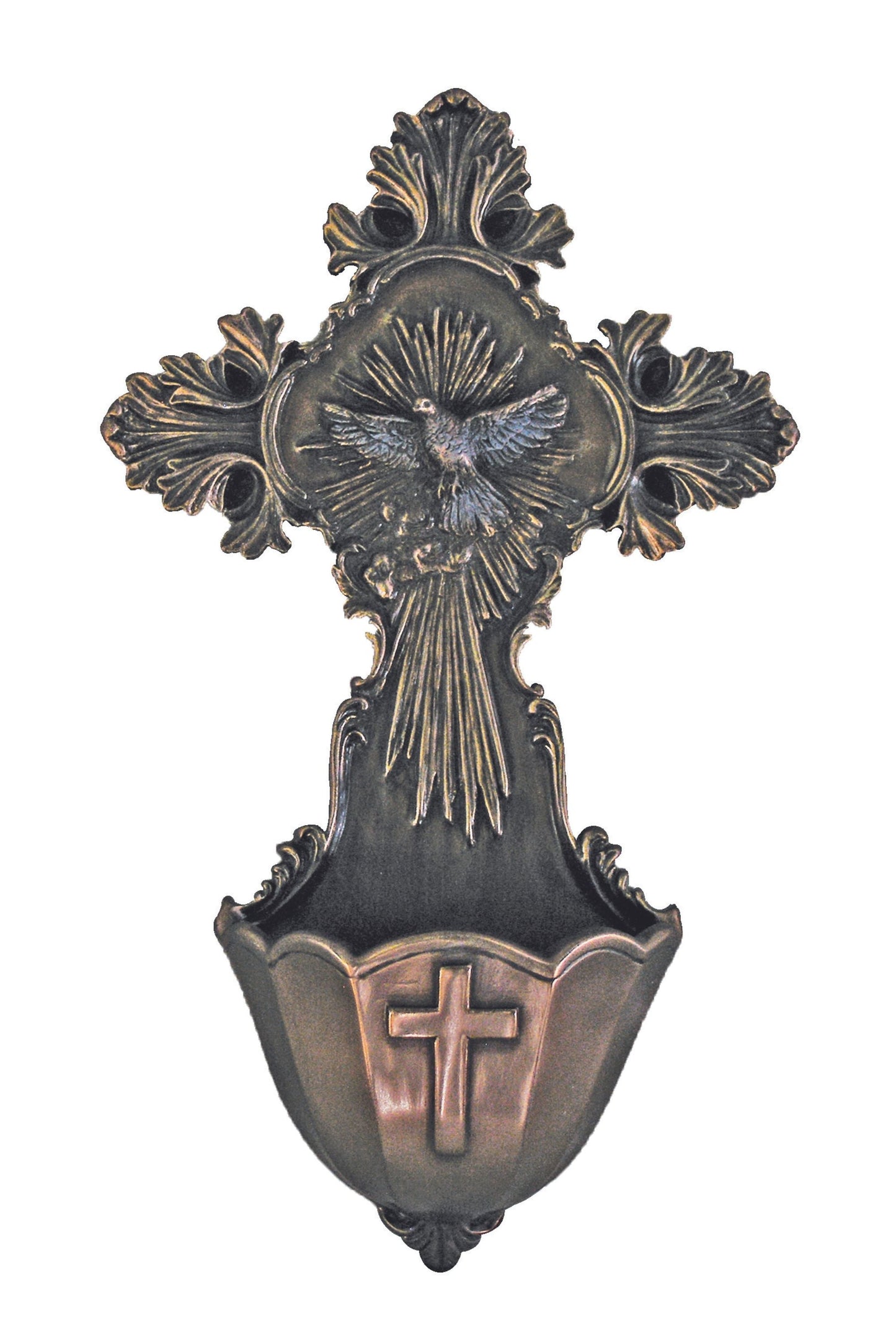 Holy Spirit Font in Cold Cast Bronze 6"