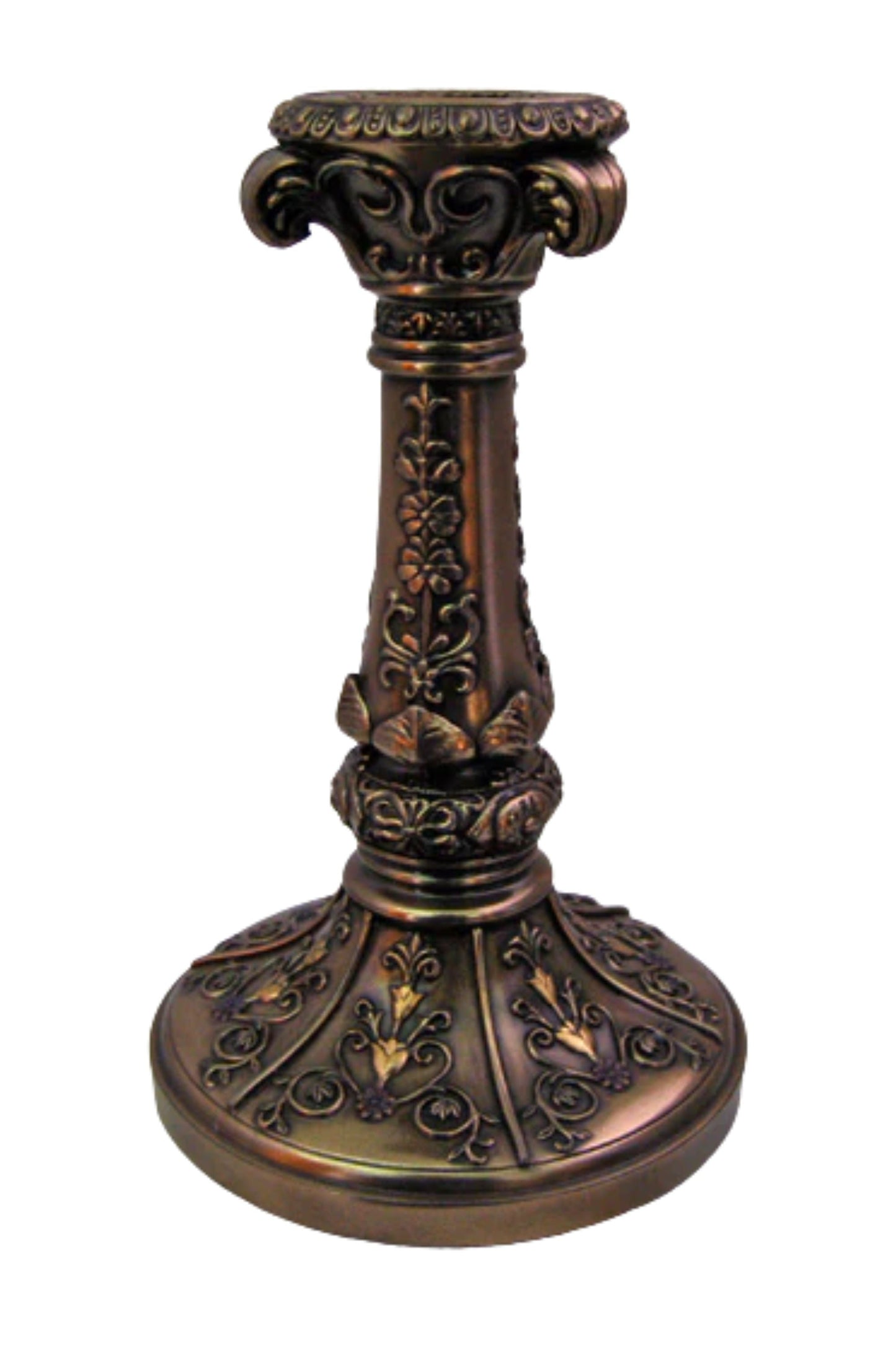 Candle Holder in Cold Cast Bronze 7"