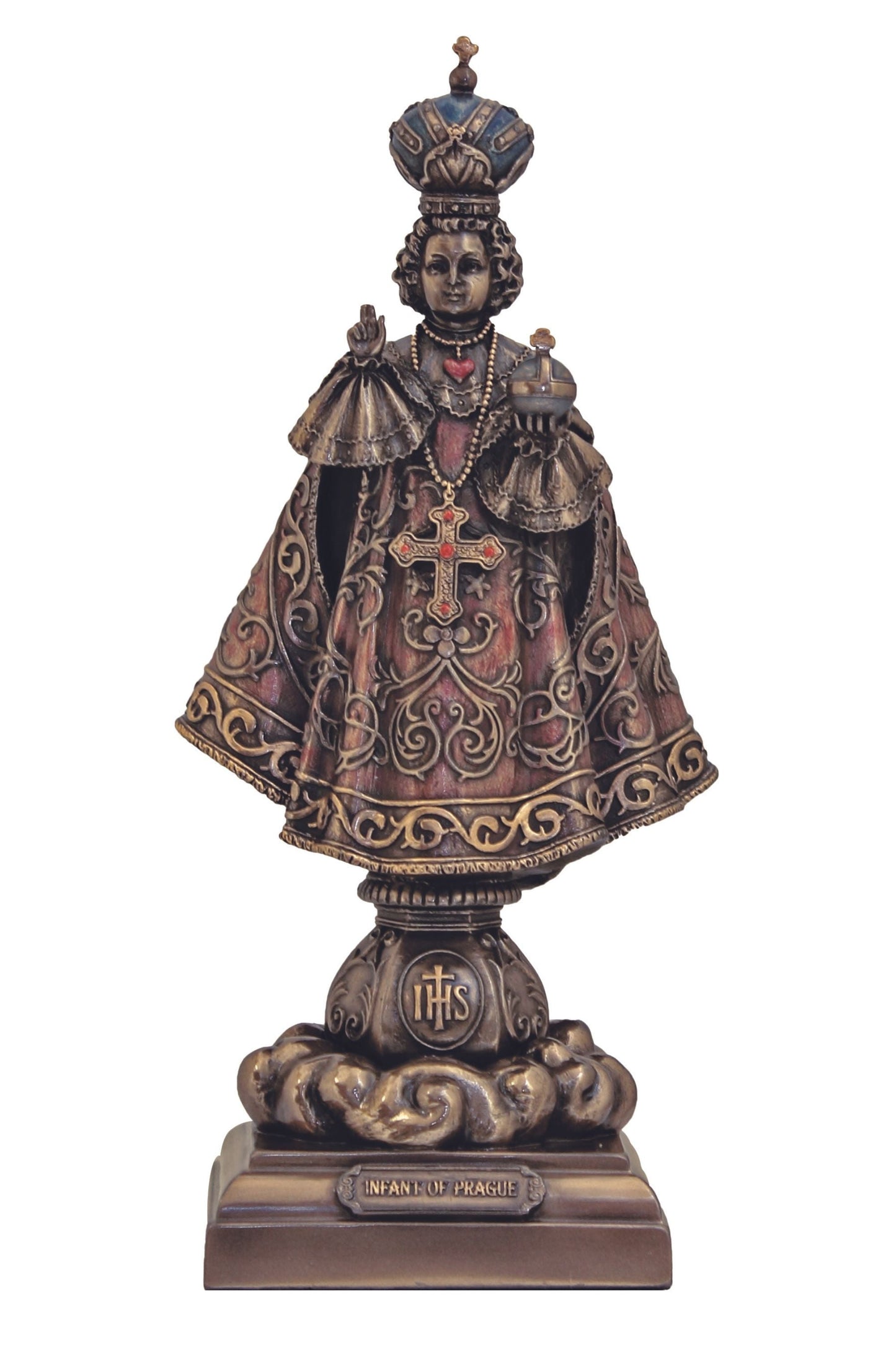 Infant of Prague in Cold Cast Bronze 8"