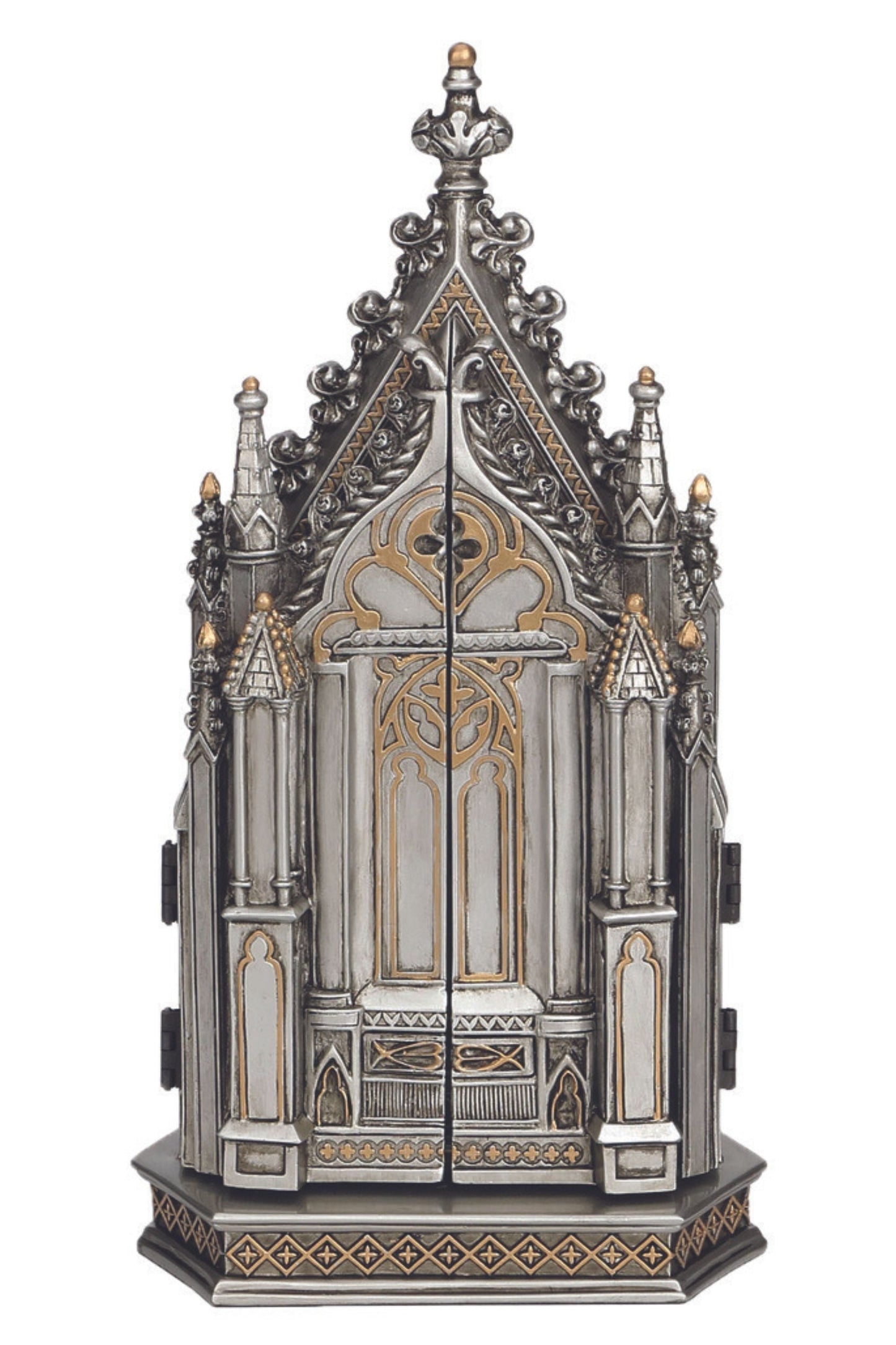 Calvary Triptych in Pewter Style 7.25x8"
