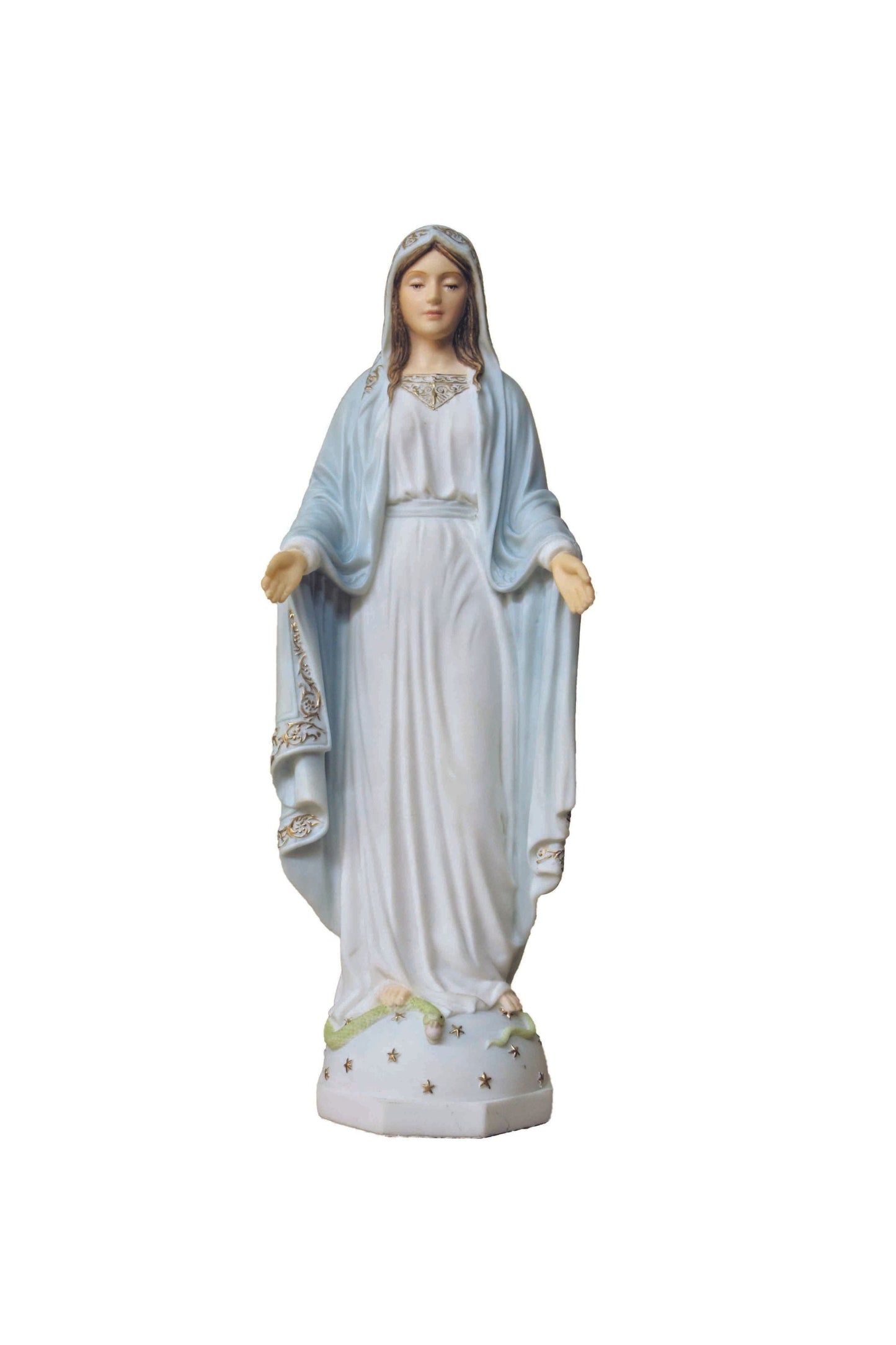 Lady of Grace in White/Painted Features 9"
