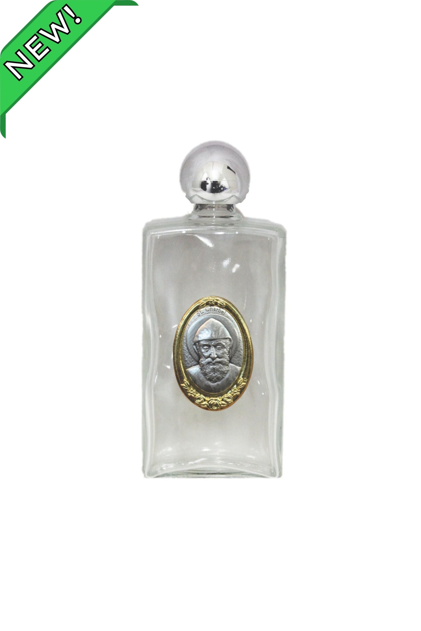 St. Charbel Large Holy Water Bottle 2x5"