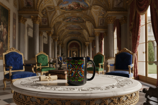 Angels Swinging Censurs mug in Renaissance setting