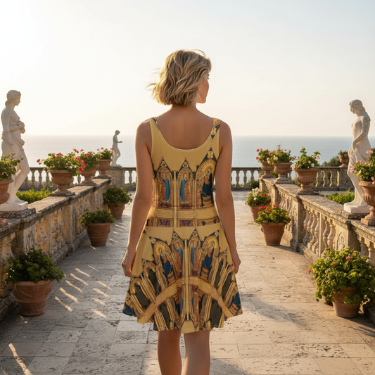 Back view with adjusted hem length