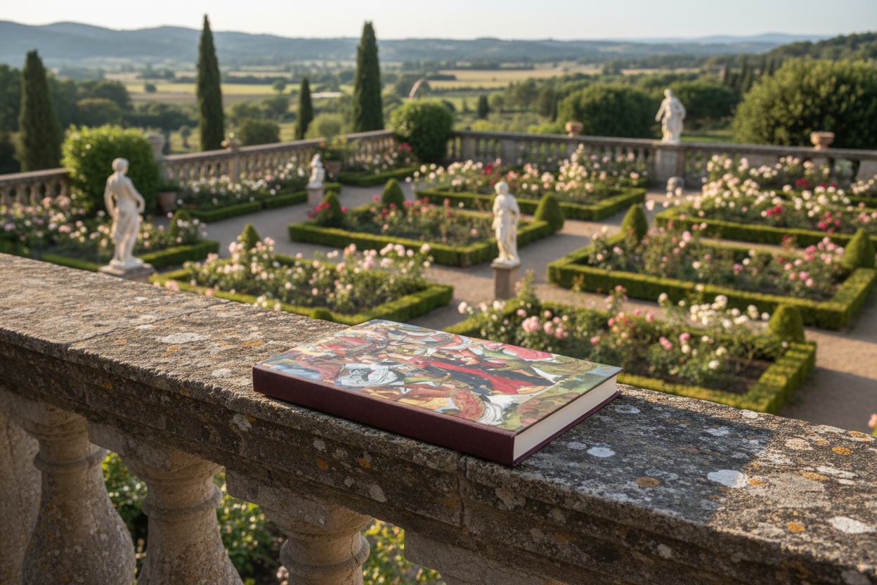 Mary, Queen of Heaven journal - garden terrace