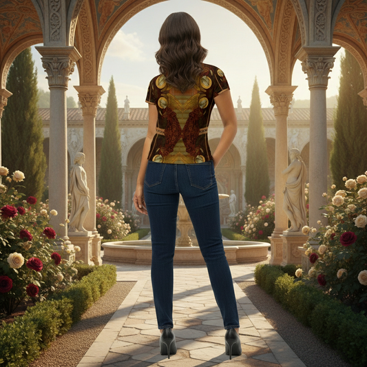 Model in Renaissance Setting