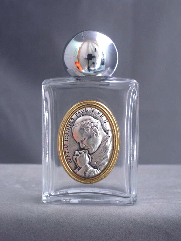 Pope John Paul Ii Water Bottle Square 1.75X3.25"
