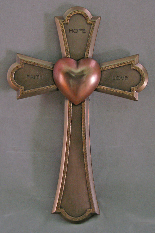 Faith Hope And Love Cross 7.25"
