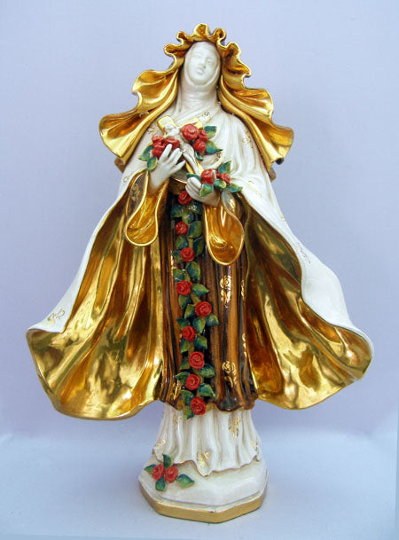 St. Theresa Hand-Painted Ceramic 19"