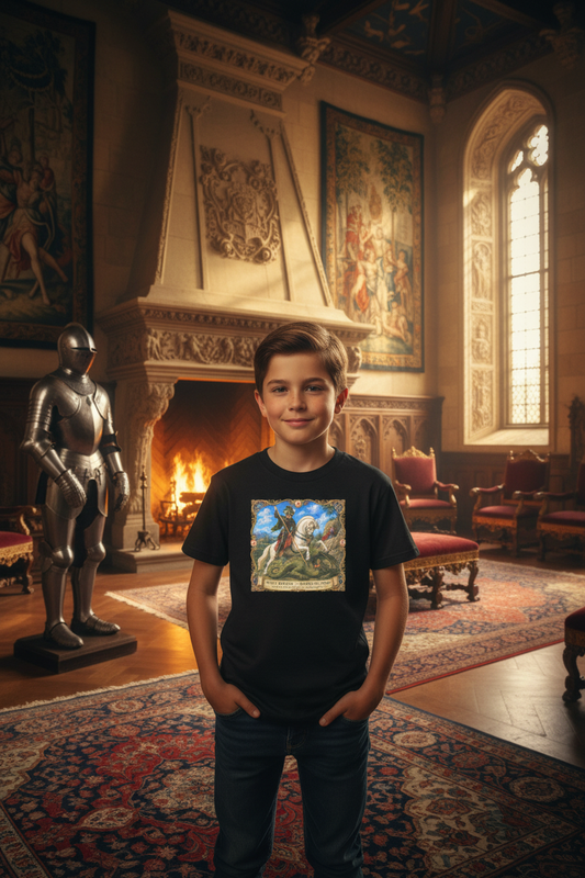 Youth in Renaissance Castle – Fireplace & Knight Armor