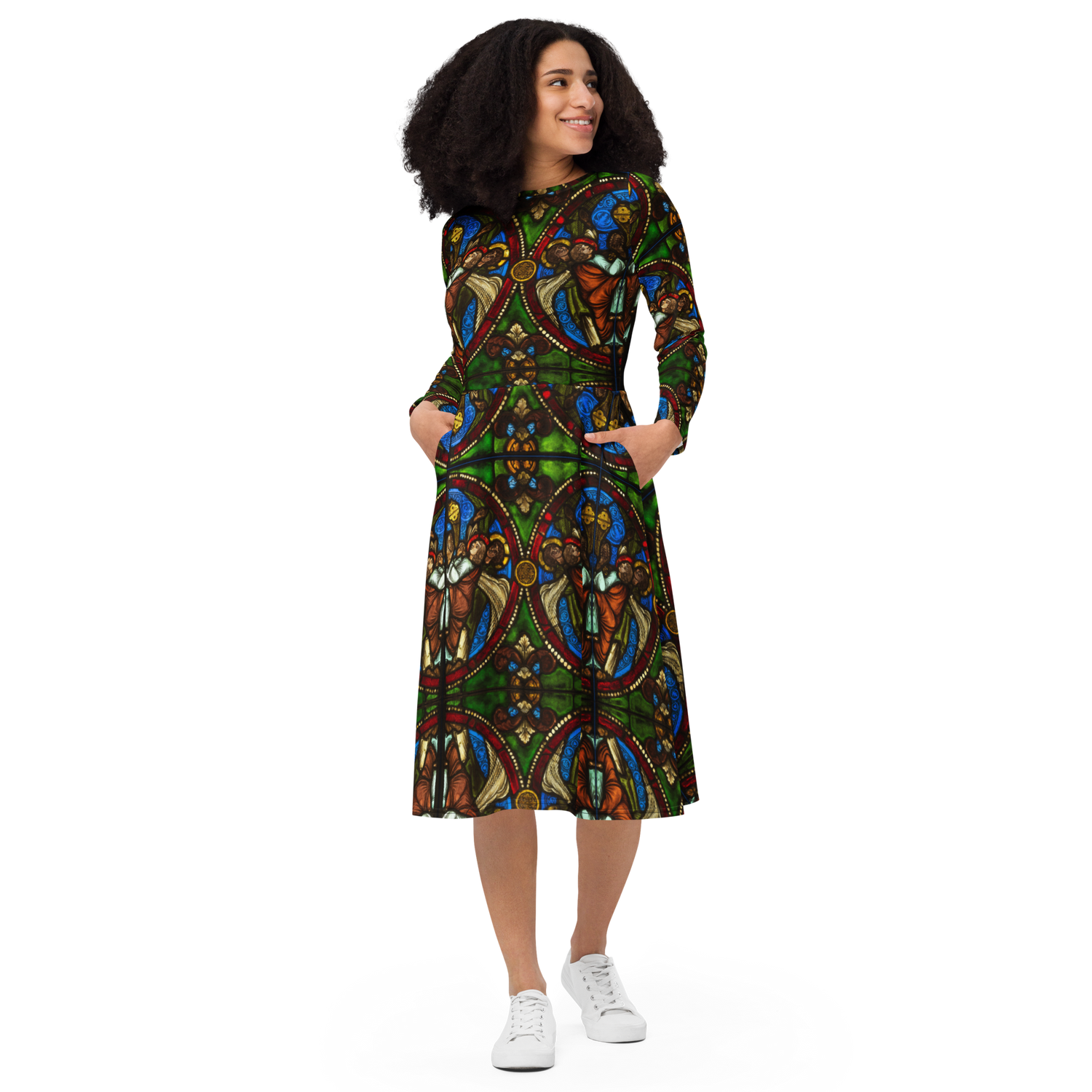 LONG SLEEVE MIDI-LENGTH DRESSES