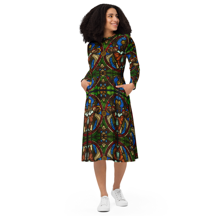LONG SLEEVE MIDI-LENGTH DRESSES