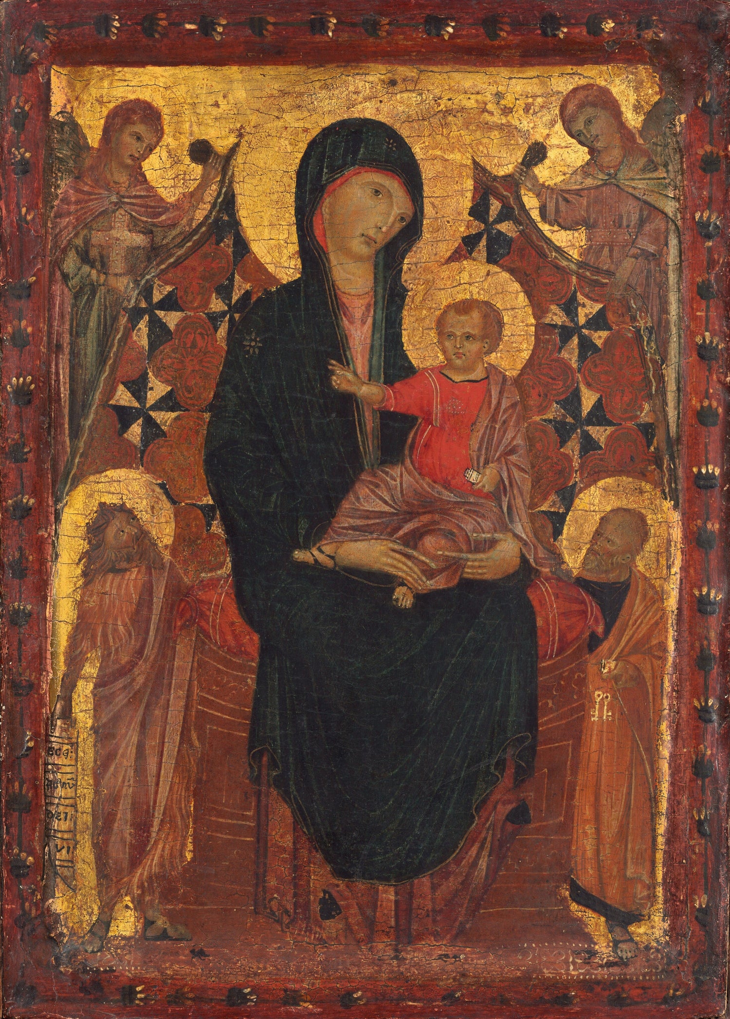 Madonna and Child with Saint John the Baptist, Saint Peter, and Two Angels, 1290 – LIVING COLLECTION