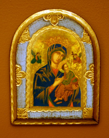 Our Lady Of Perpetual Help Florentine Plaque 4.5X6"