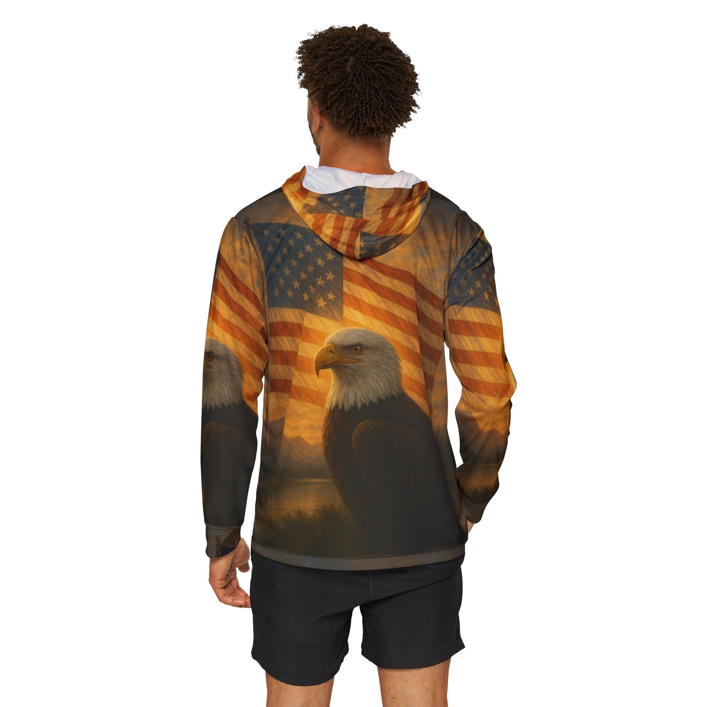 MEN'S WARMUP HOODIE - Freedom Collection: Patriotic Eagle