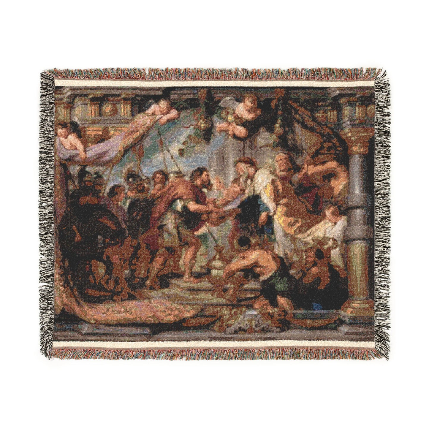 THROW BLANKET - The Meeting of Abraham and Melchizedek, 1398, Sir Peter Rubens