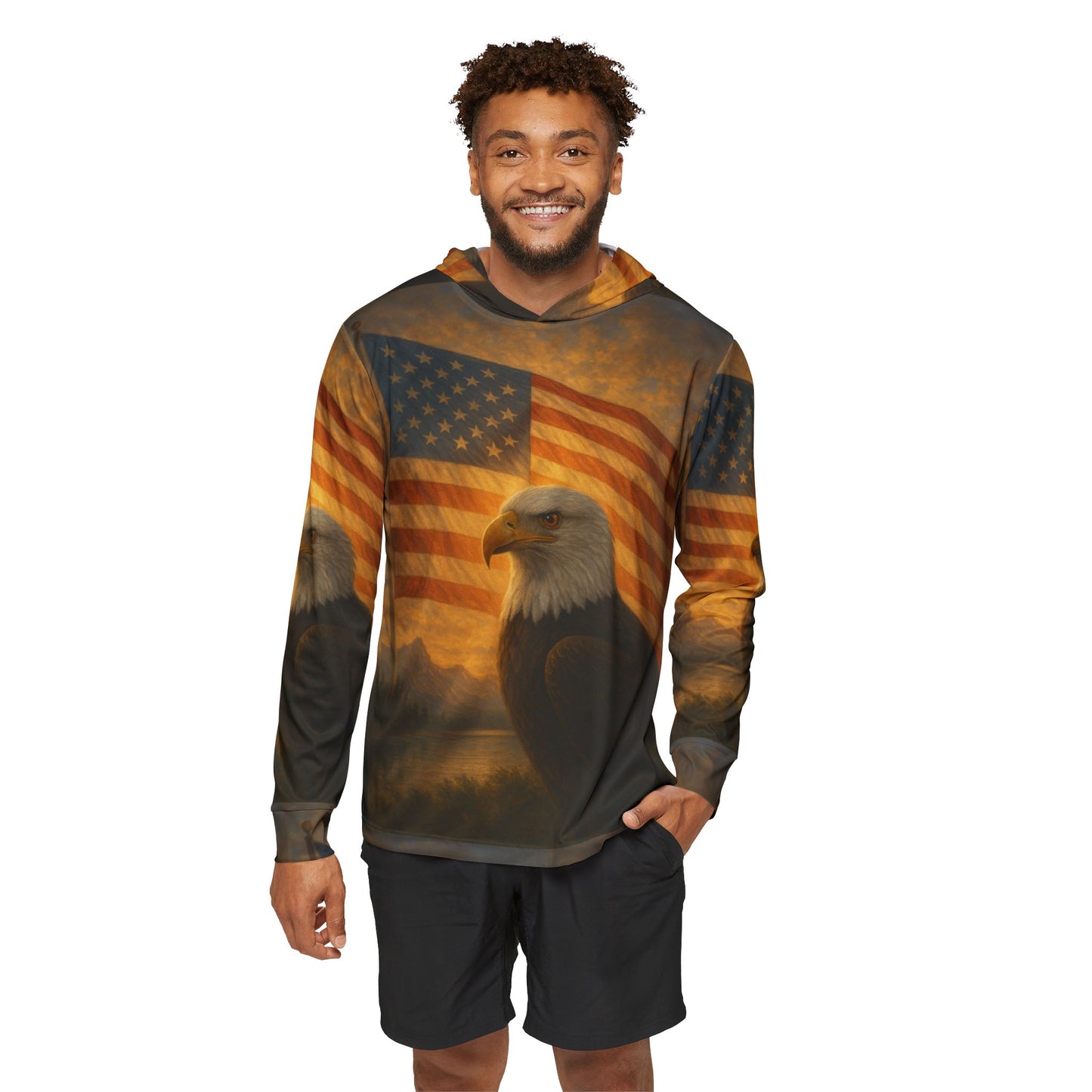 MEN'S WARMUP HOODIE - Freedom Collection: Patriotic Eagle