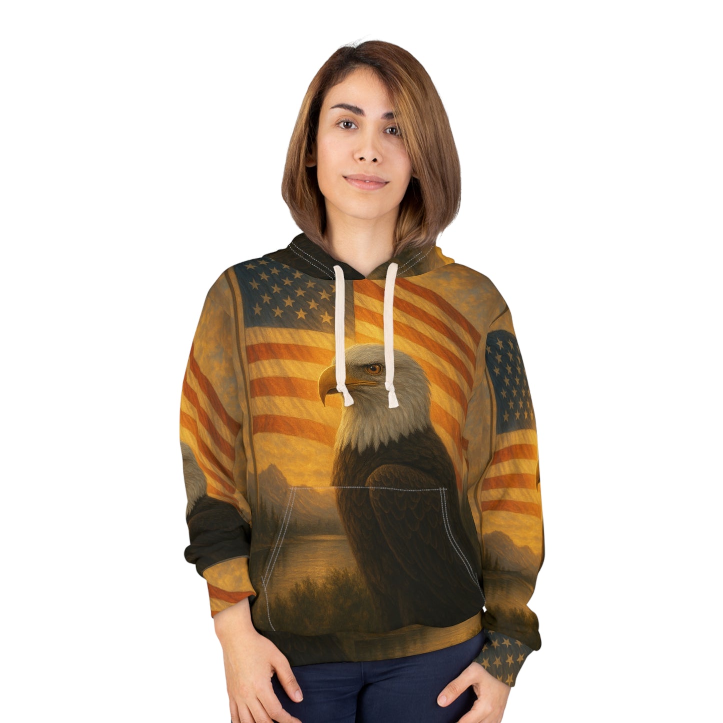 UNISEX PULLOVER HOODIE - Freedom Collection: Patriotic Eagle