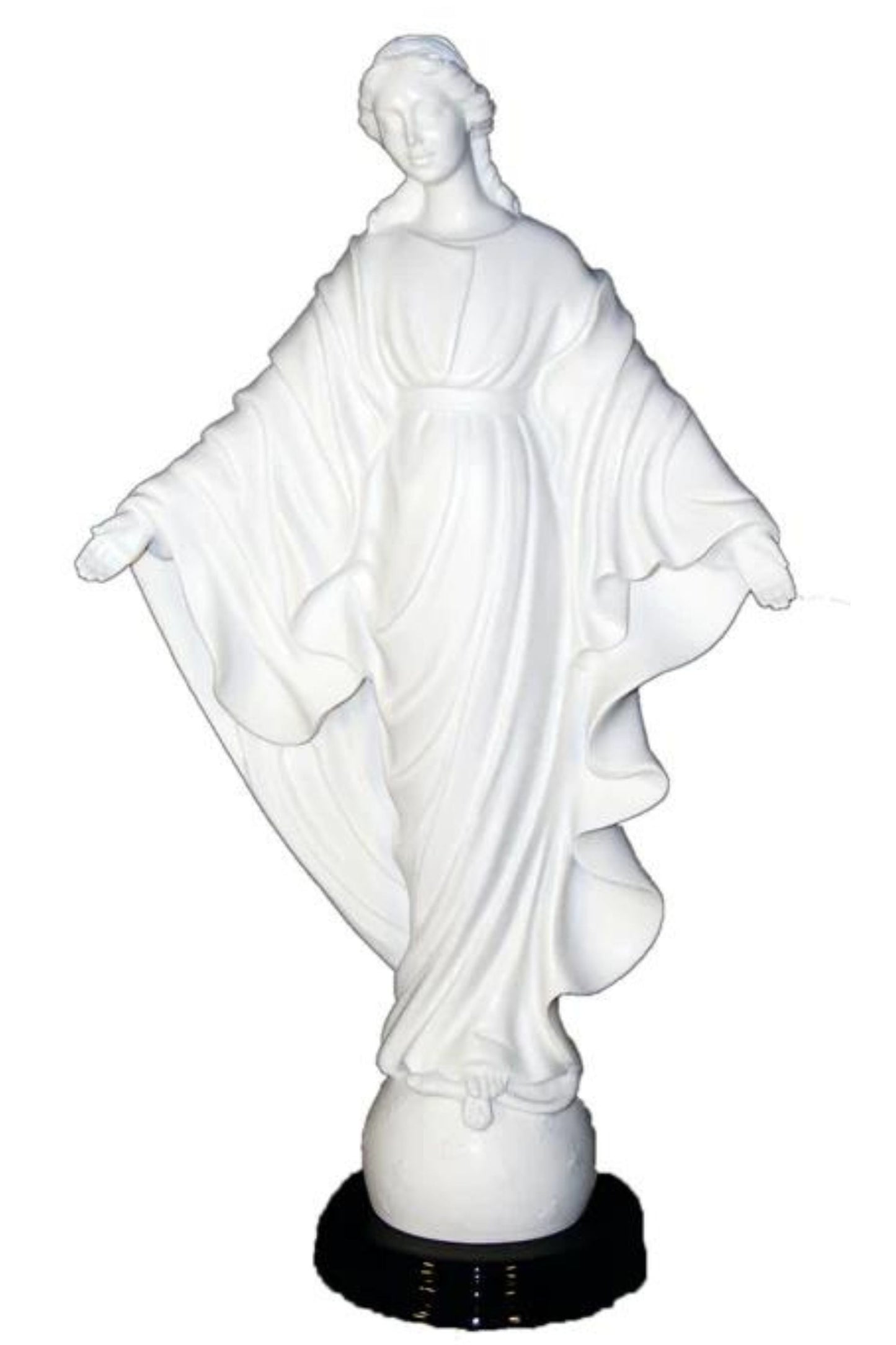 Our Lady of Smiles in White Alabaster 16"
