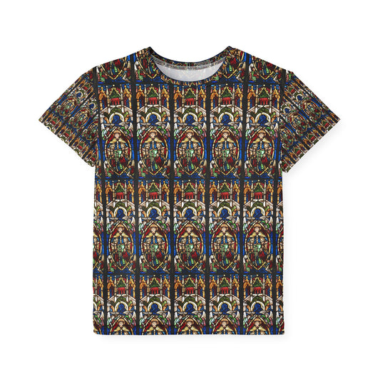 KIDS SPORTS JERSEY - Madonna of Mercy, Stained Glass, 1350