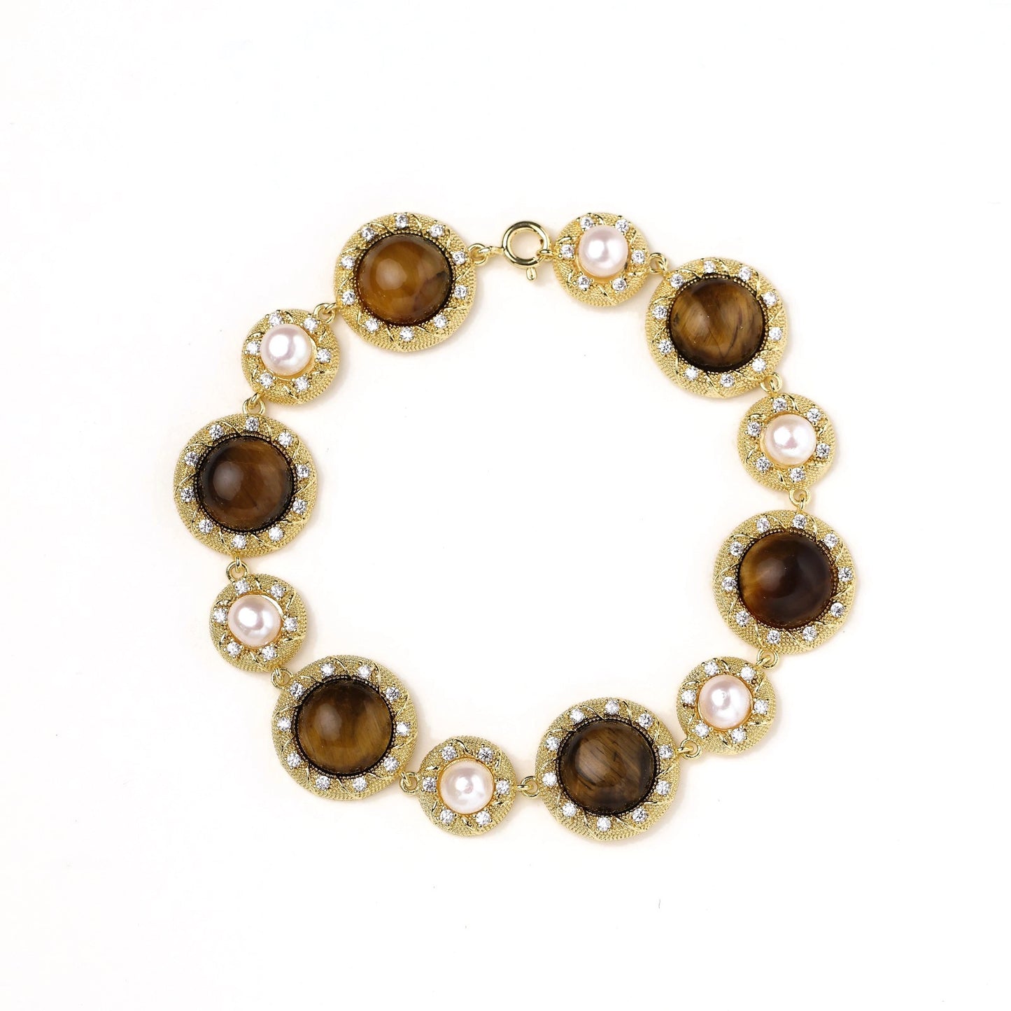 Tiger's Eye Pearl Wisdom Bracelet