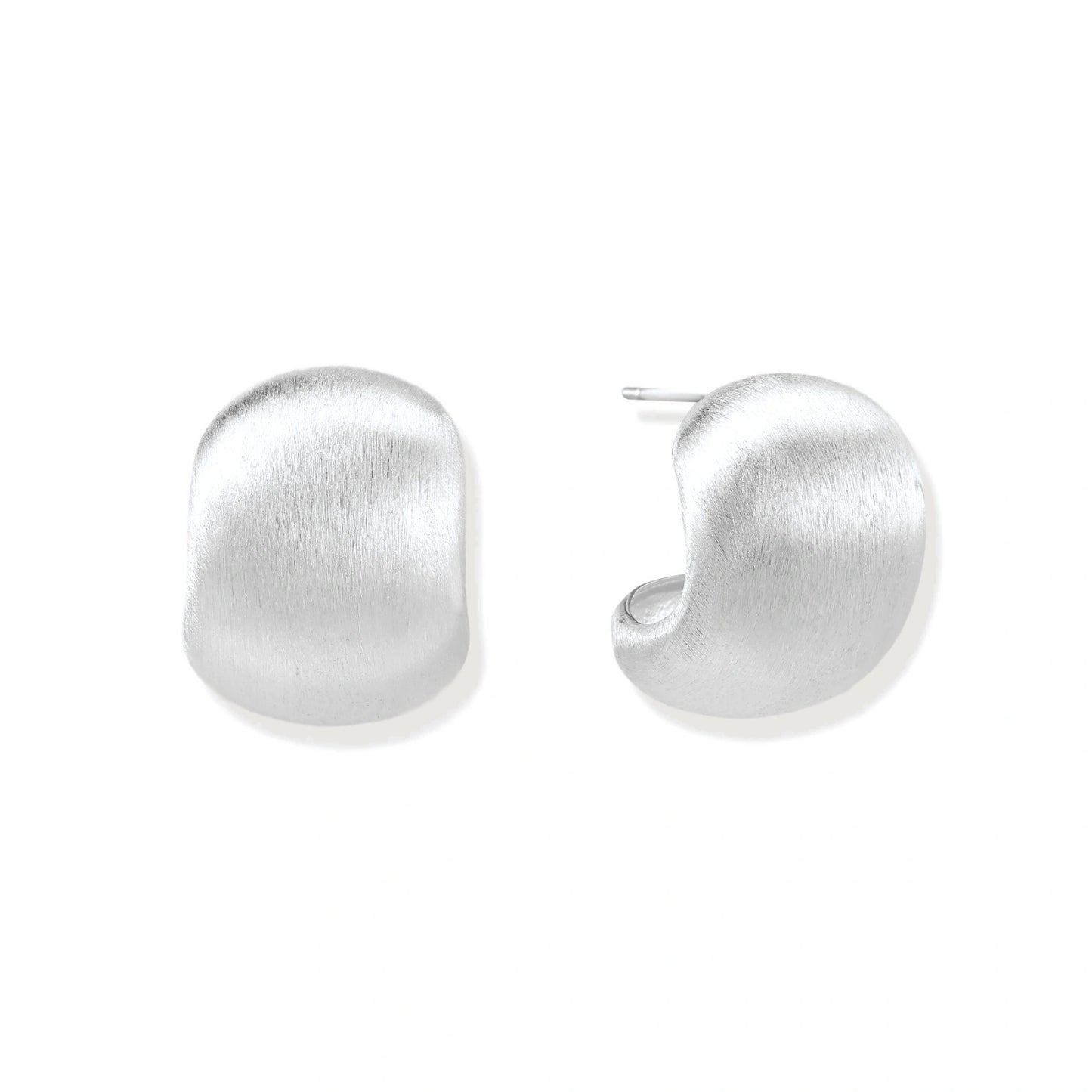 Brushed Silver Studs