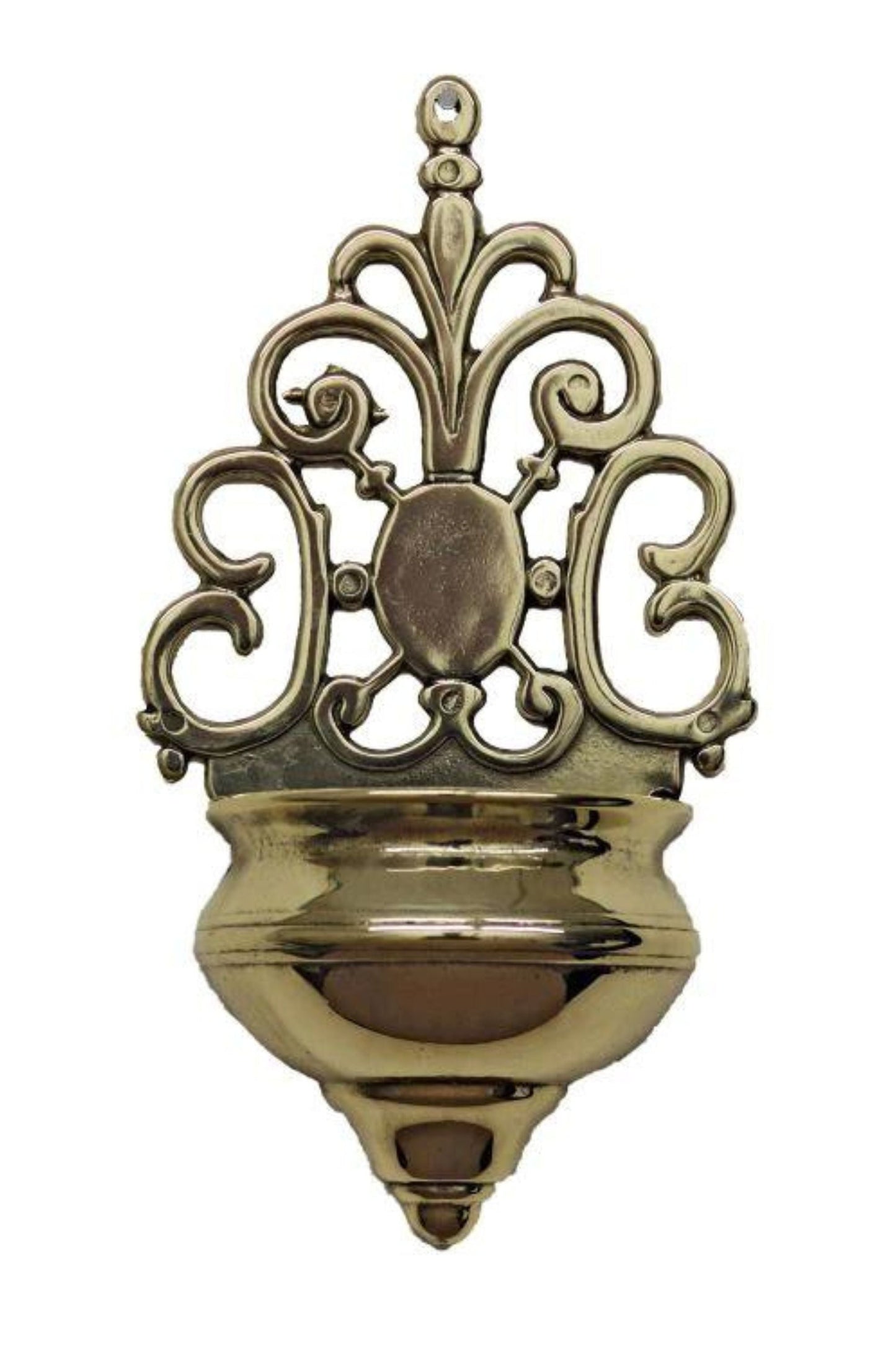Brass Holy Water Font 7.75"