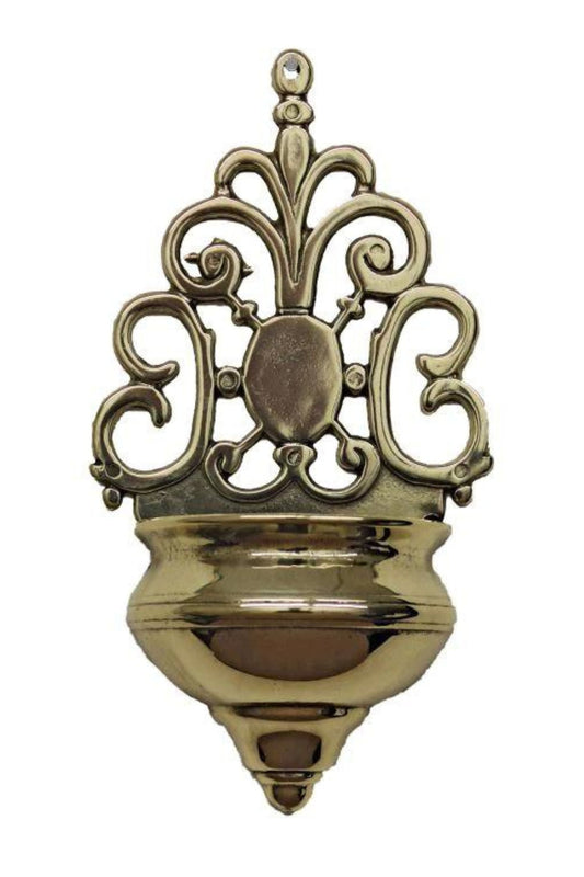 Brass Holy Water Font 7.75"