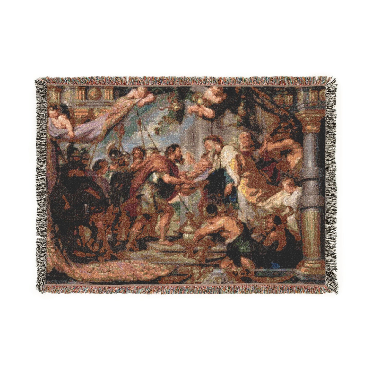 THROW BLANKET - The Meeting of Abraham and Melchizedek, 1398, Sir Peter Rubens