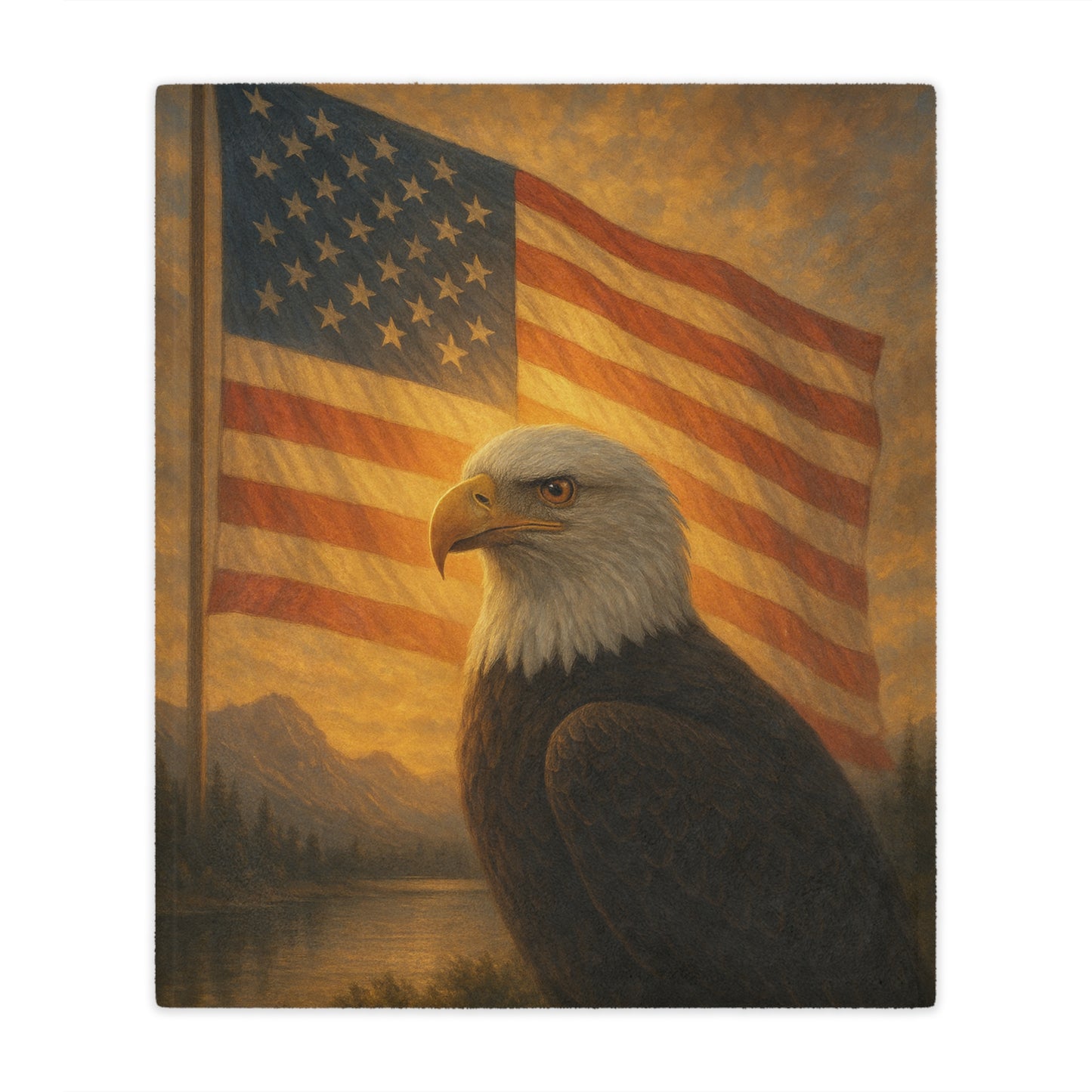 Throw Blanket - Freedom Collection: Patriotic Eagle