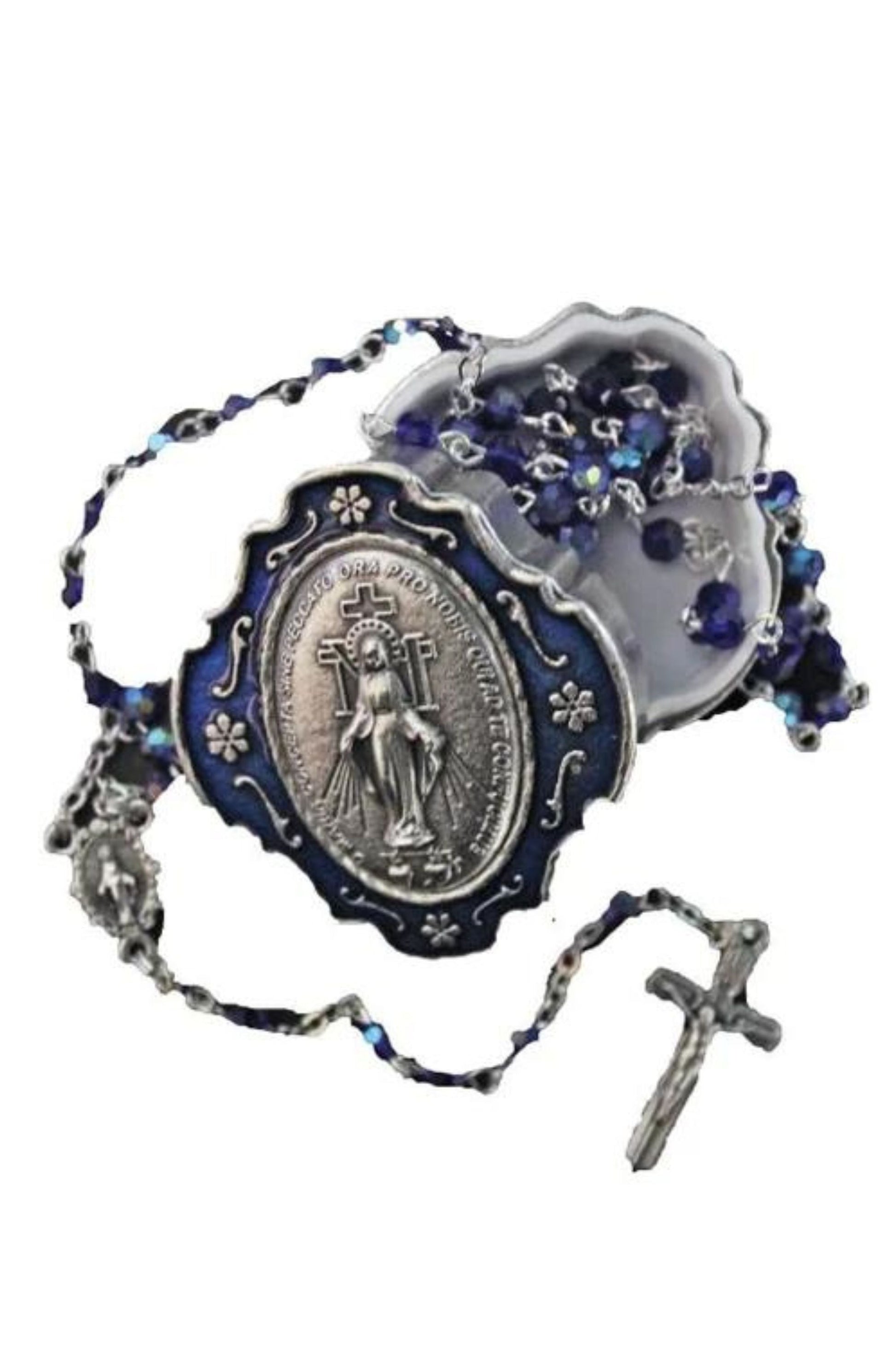 Miraculous Medal Rosary and Box 16"