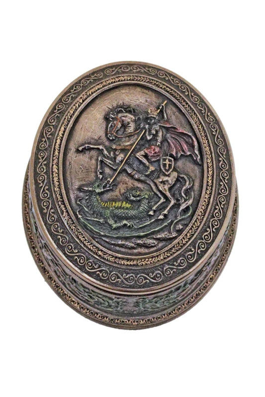 St. George Box in Cold Cast Bronze 3x5x2"