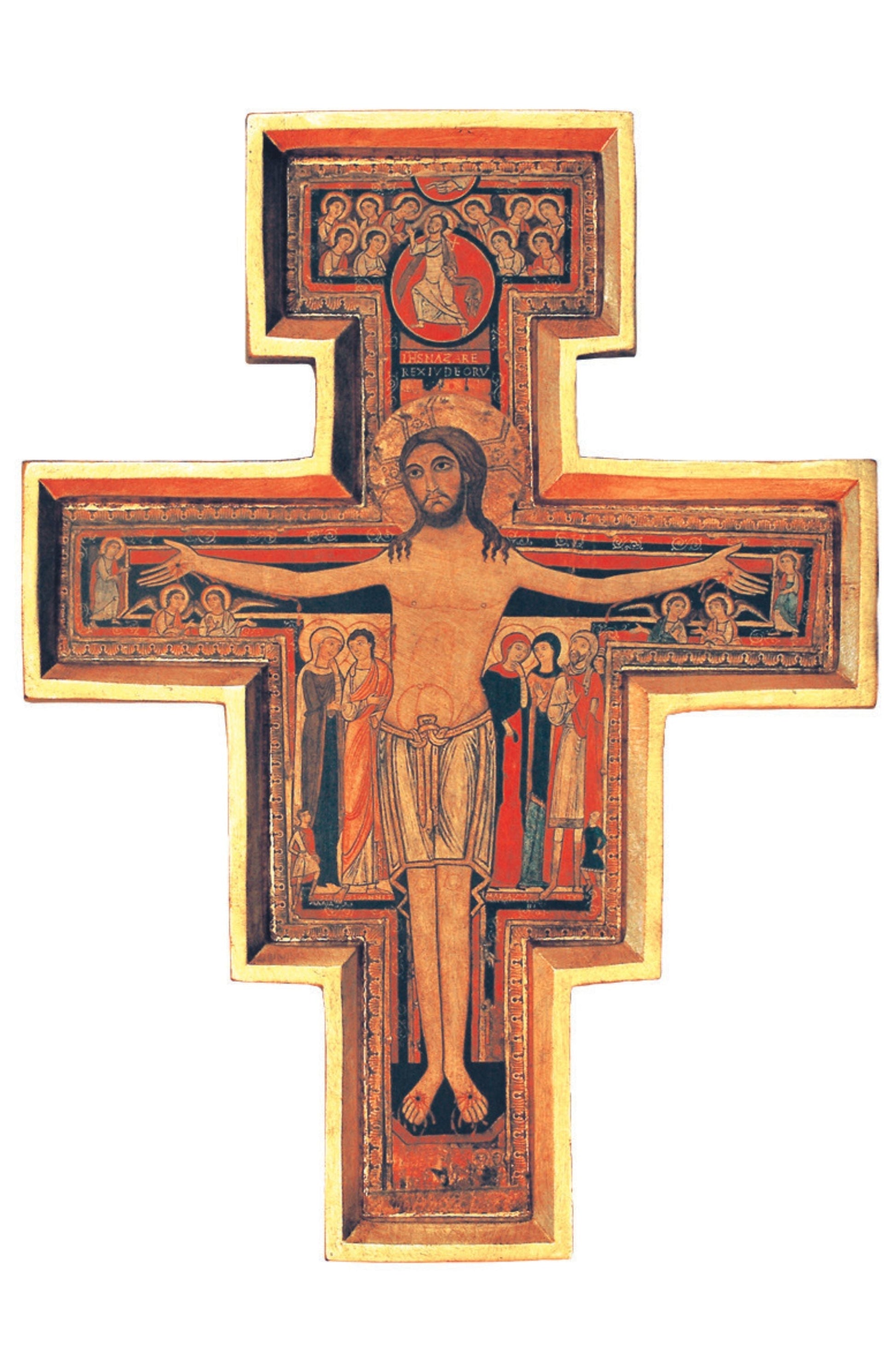 San Damian Cross Raised Frame 17"