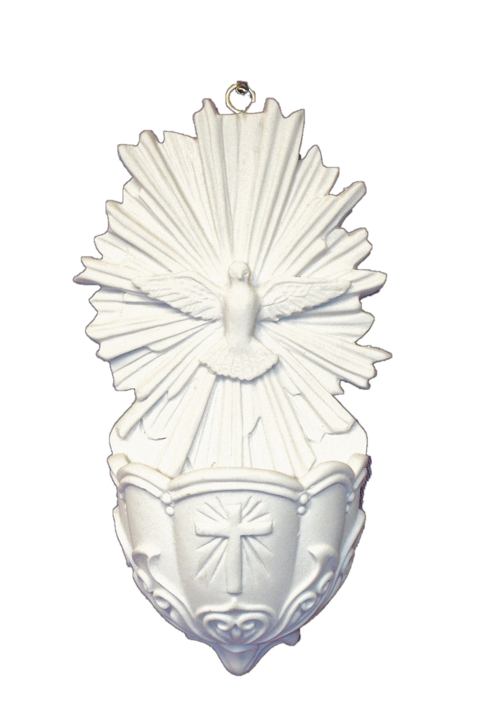 Holy Spirit Font in White 5"