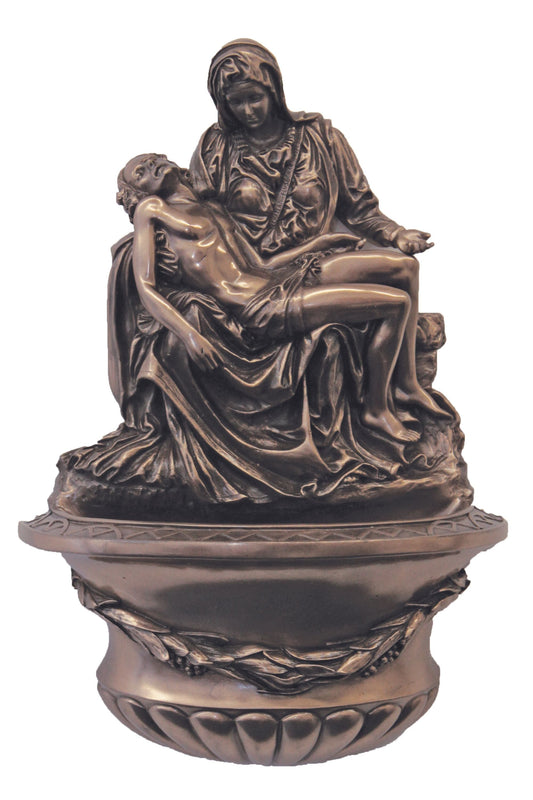 Pieta Font in Cold Cast Bronze 10"