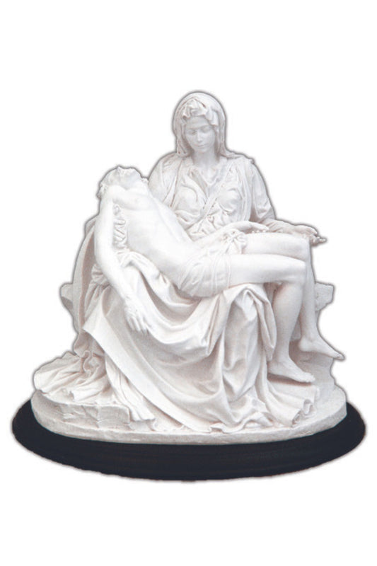 Pieta in White/Black Base 10.75"