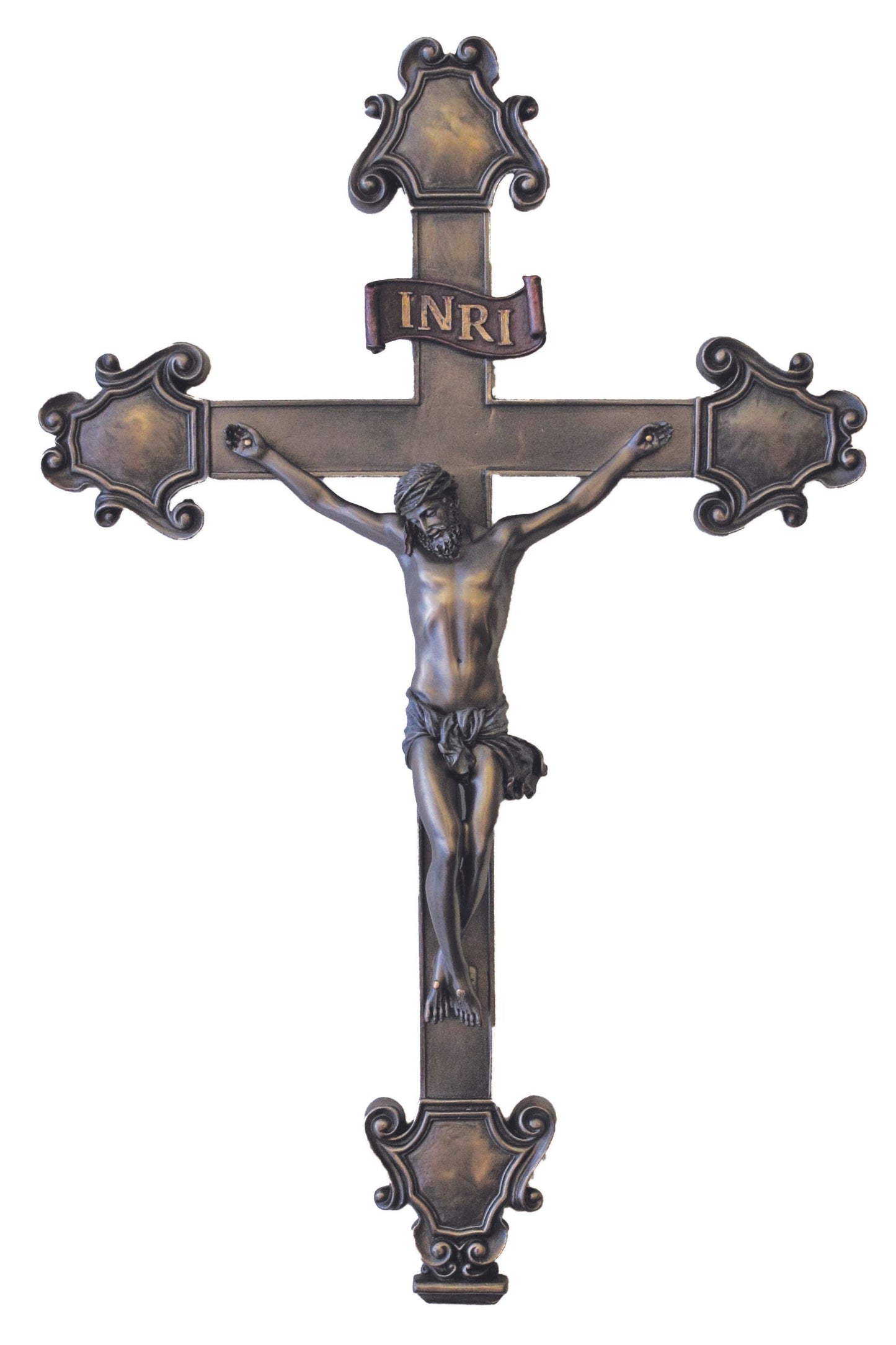 Crucifix in Cold Cast Bronze 16"
