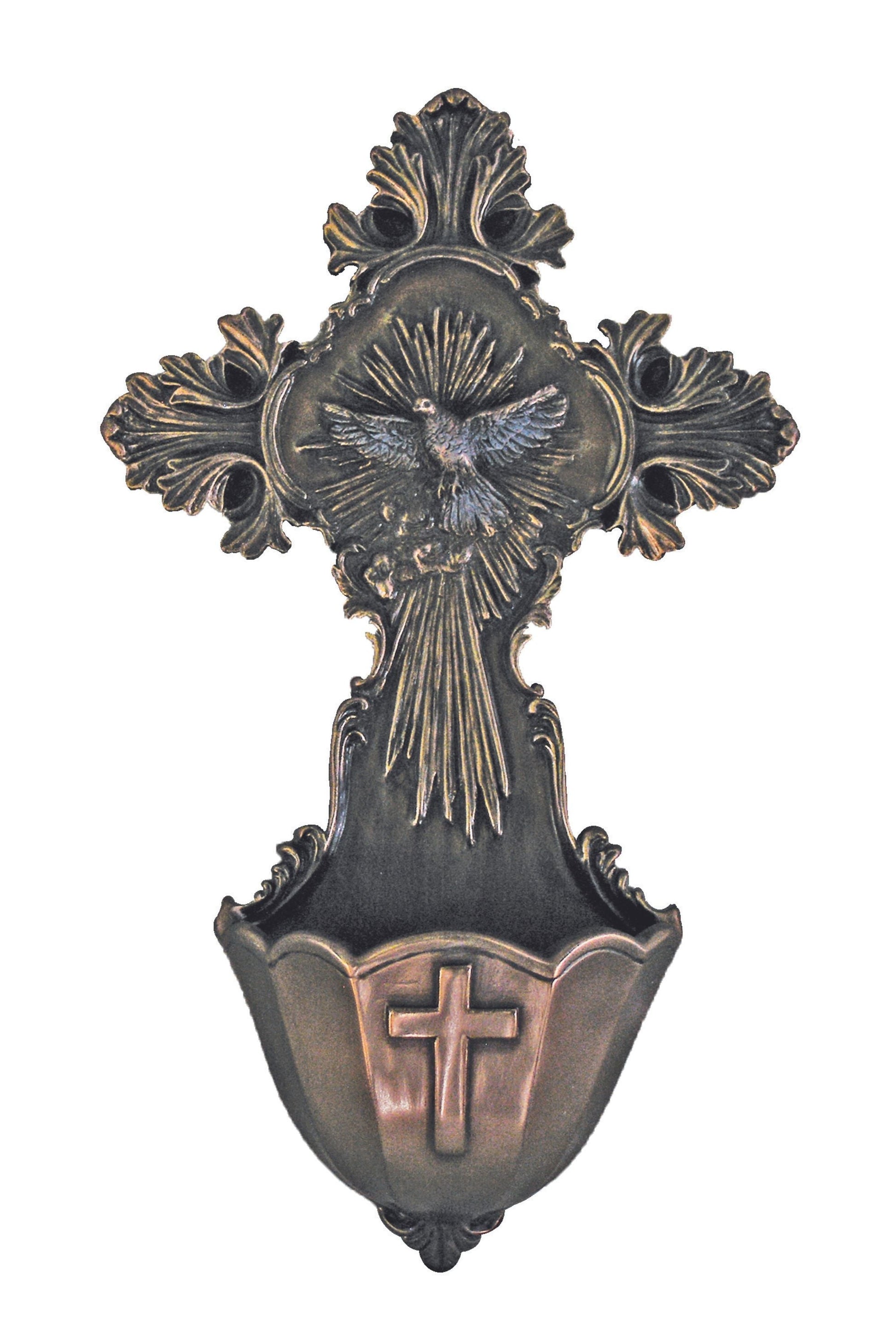 Holy Spirit Font in Cold Cast Bronze 6"
