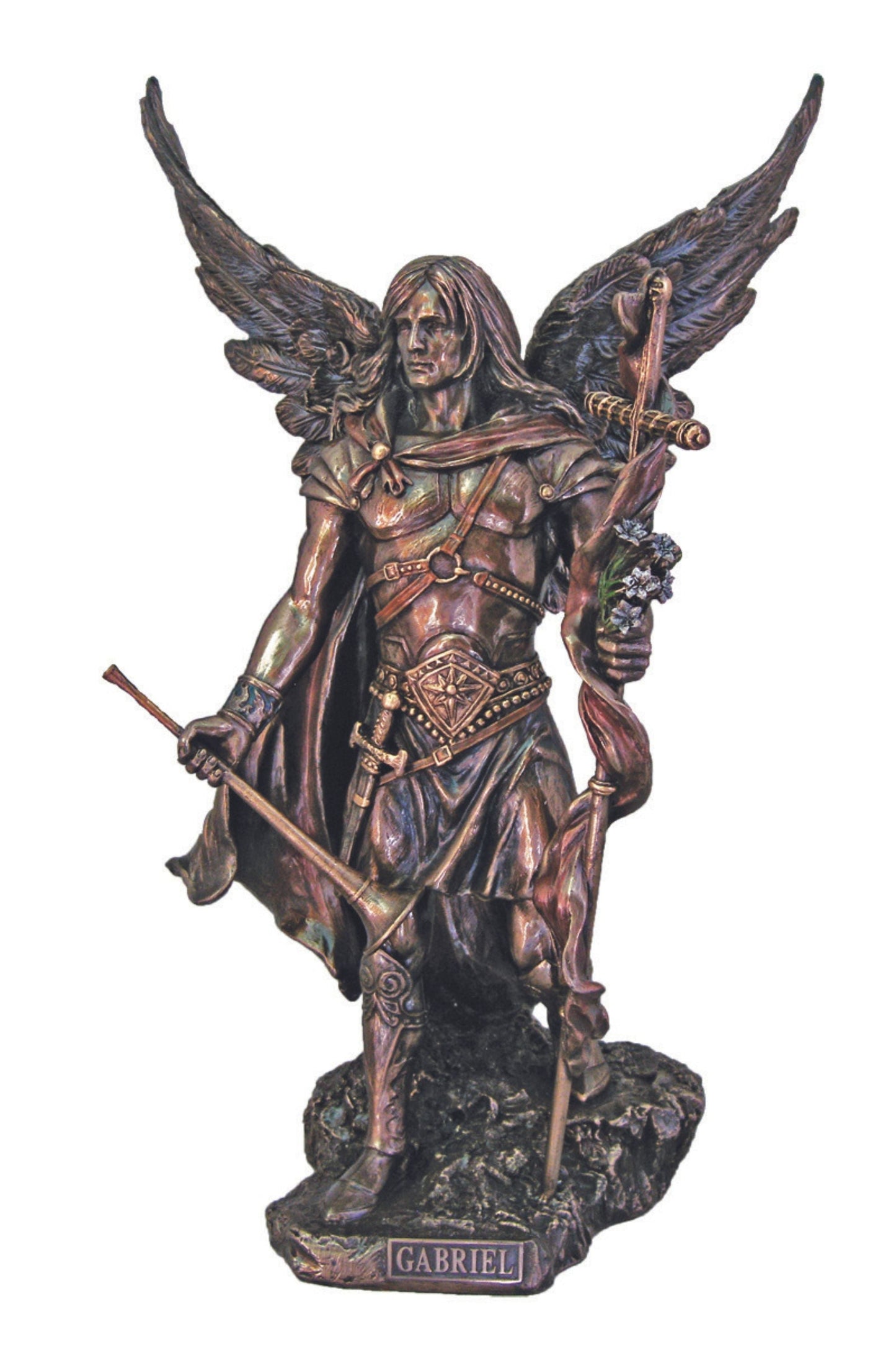 Archangel Gabriel in Cold Cast Bronze 13.75"