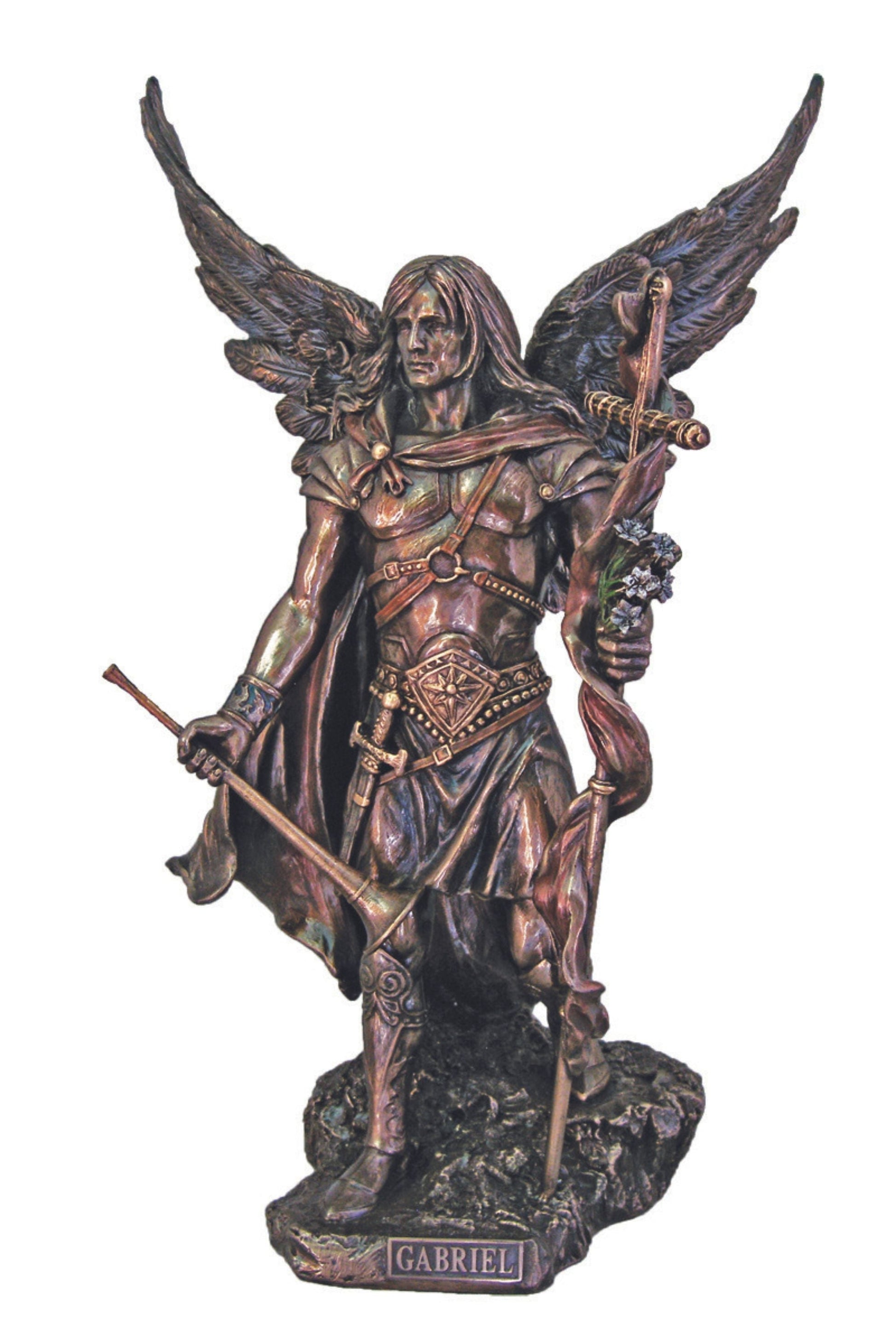 Archangel Gabriel in Cold Cast Bronze 13.75"