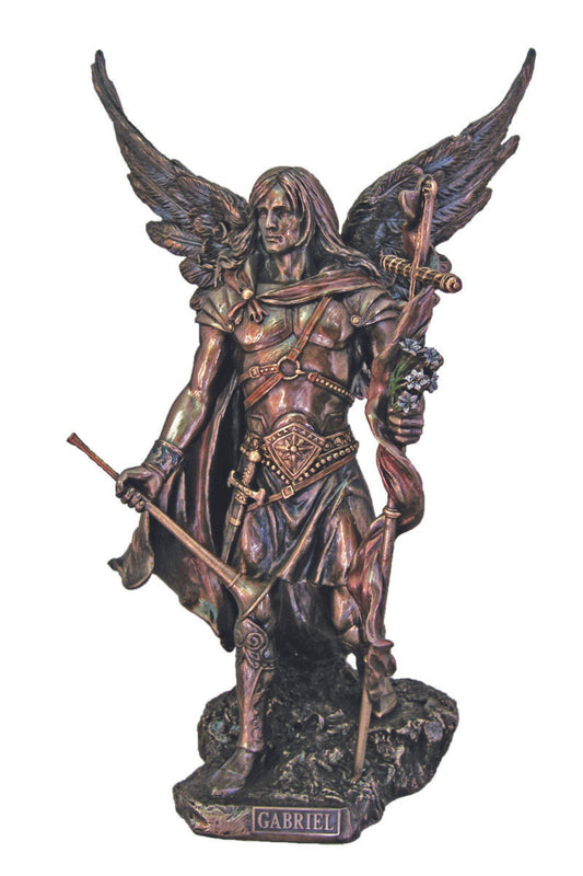 Archangel Gabriel in Cold Cast Bronze 13.75"