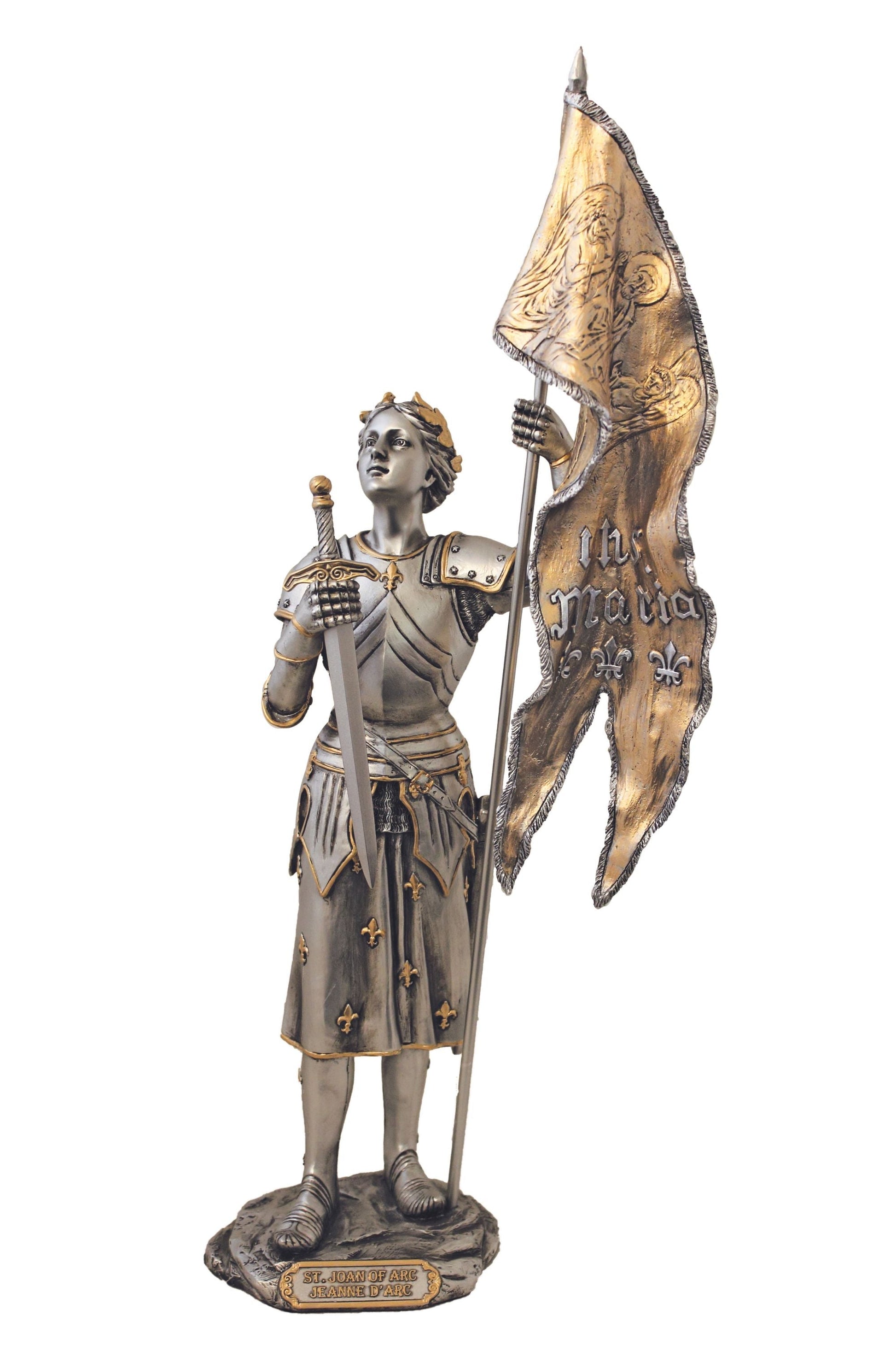 St. Joan of Arc in Pewter Style Finish 11" (top of hand)