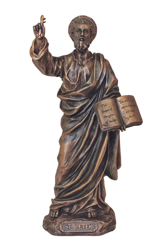 St. Peter in Cold Cast Bronze 8"